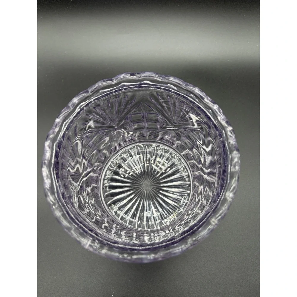 Vintage‎ Etched Glass Light Lavender Vase